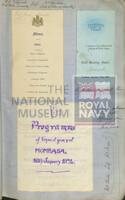 131517683; RNM 2015/175/1; Items Relating to Captain Charles Round-Turner and Empire Cruise in HMS Dauntless; scrapbook